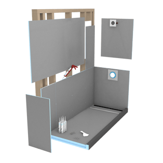 Wedi Fundo Linear Shower kit